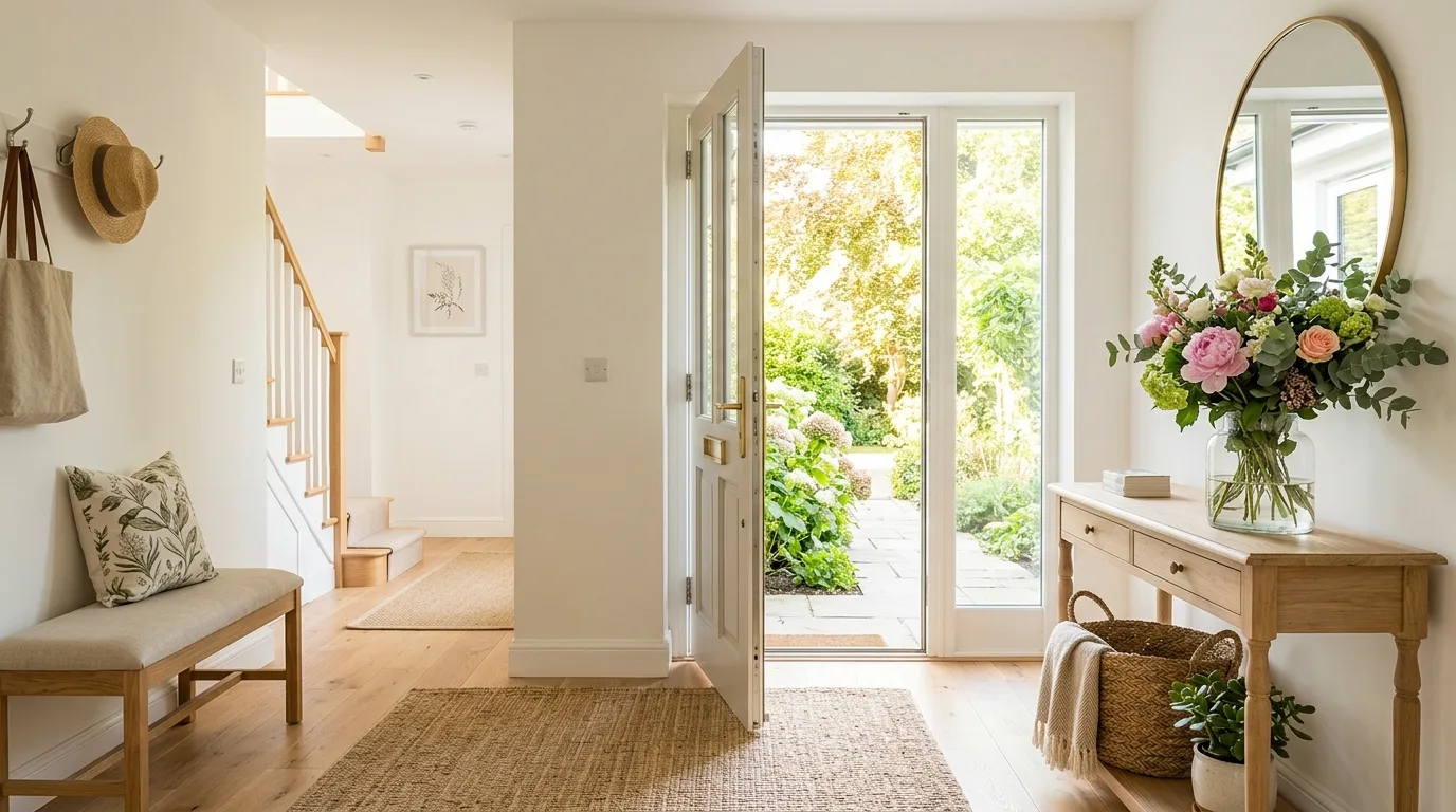 Use artwork to create a stronger focal moment inspiration for an entryway.